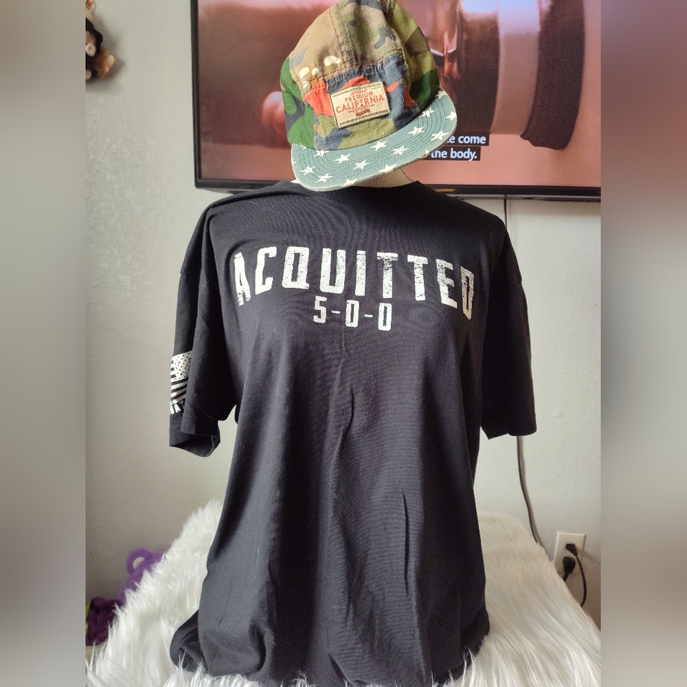Black 'Acquitted 5-0-0' Men's Tee